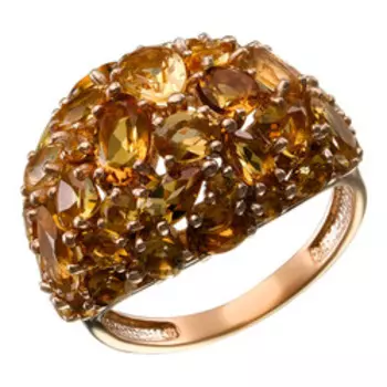 Серебряное кольцо с цитринами