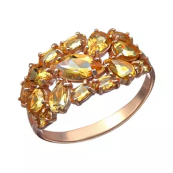 Серебряное кольцо с цитринами