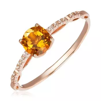 Серебряное кольцо с цитринами