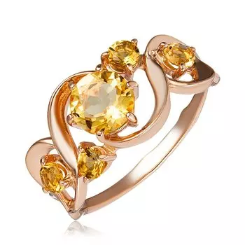 Серебряное кольцо с цитринами