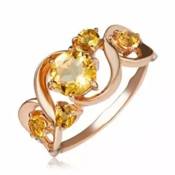 Серебряное кольцо с цитринами