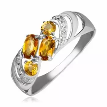 Серебряное кольцо с цитринами