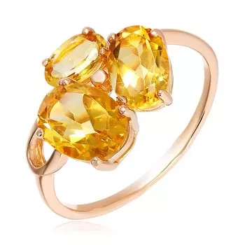 Серебряное кольцо с цитринами