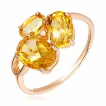 Серебряное кольцо с цитринами