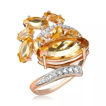 Серебряное кольцо с цитринами