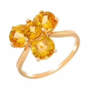 Серебряное кольцо с цитринами