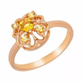 Серебряное кольцо с цитринами