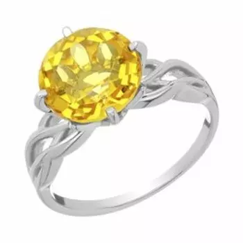 Серебряное кольцо с цитрином