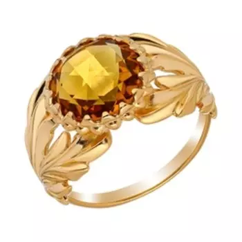 Серебряное кольцо с цитрином