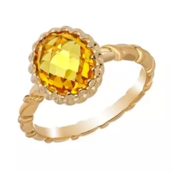 Серебряное кольцо с цитрином