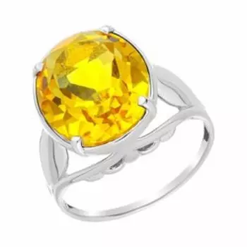 Серебряное кольцо с цитрином