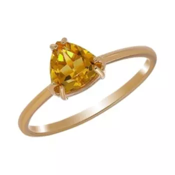 Серебряное кольцо с цитрином