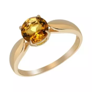 Серебряное кольцо с цитрином