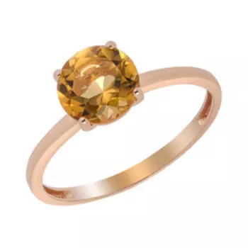 Серебряное кольцо с цитрином