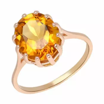 Серебряное кольцо с цитрином