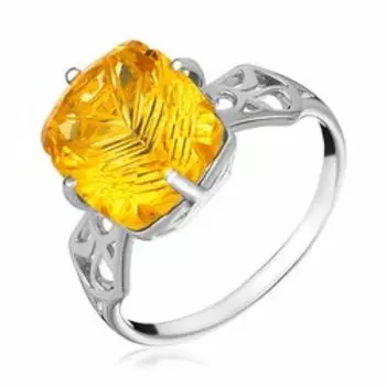 Серебряное кольцо с цитрином