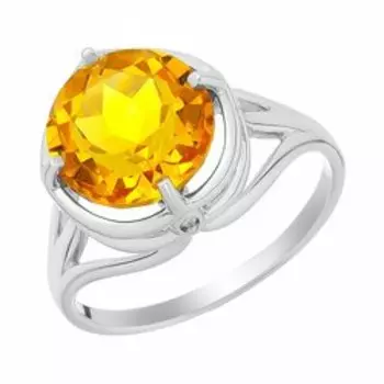 Серебряное кольцо с цитрином