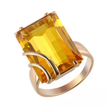 Серебряное кольцо с цитрином