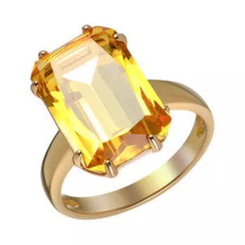 Серебряное кольцо с цитрином