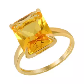 Серебряное кольцо с цитрином