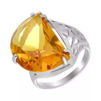 Серебряное кольцо с цитрином