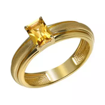 Серебряное кольцо с цитрином