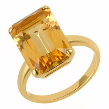 Серебряное кольцо с цитрином