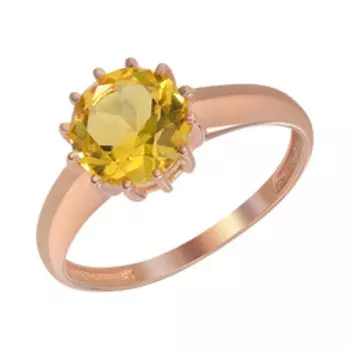 Серебряное кольцо с цитрином