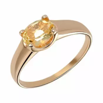 Серебряное кольцо с цитрином