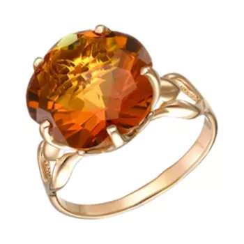 Серебряное кольцо с цитрином