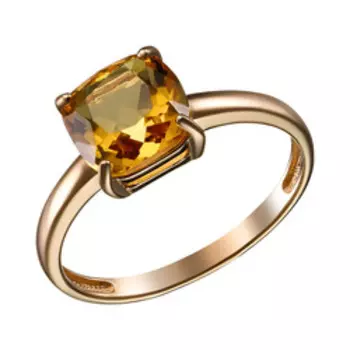 Серебряное кольцо с цитрином