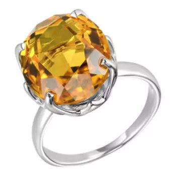 Серебряное кольцо с цитрином