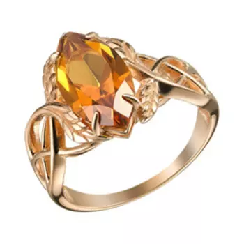 Серебряное кольцо с цитрином