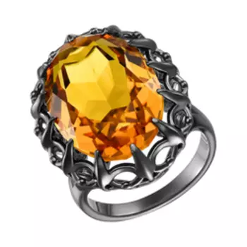 Серебряное кольцо с цитрином