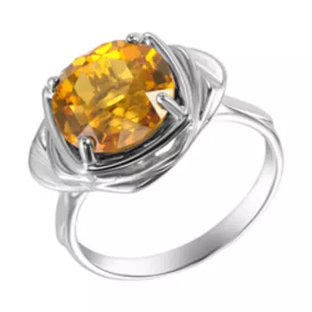 Серебряное кольцо с цитрином