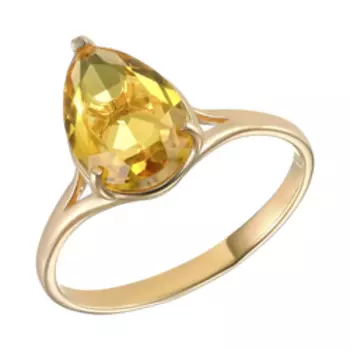 Серебряное кольцо с цитрином