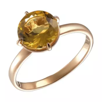 Серебряное кольцо с цитрином