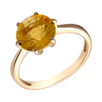 Серебряное кольцо с цитрином