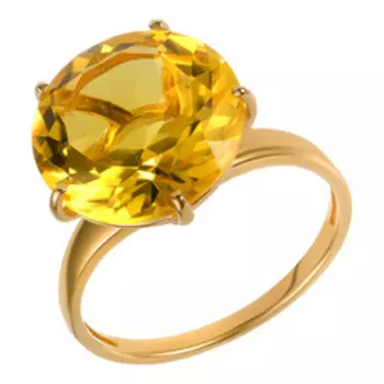 Серебряное кольцо с цитрином