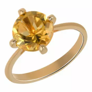 Серебряное кольцо с цитрином