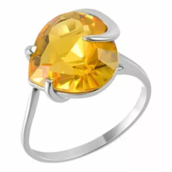 Серебряное кольцо с цитрином