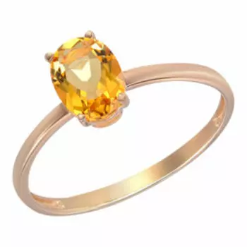 Серебряное кольцо с цитрином