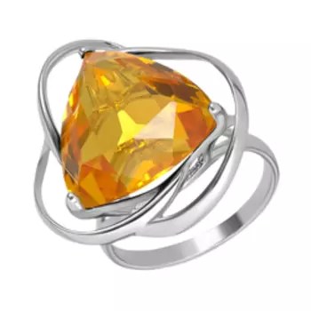 Серебряное кольцо с цитрином