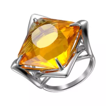 Серебряное кольцо с цитрином