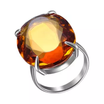 Серебряное кольцо с цитрином