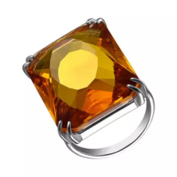 Серебряное кольцо с цитрином