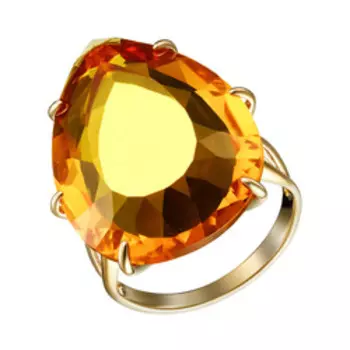 Серебряное кольцо с цитрином