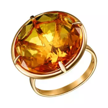 Серебряное кольцо с цитрином