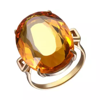 Серебряное кольцо с цитрином