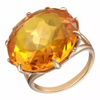 Серебряное кольцо с цитрином